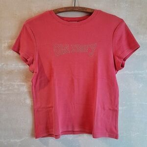 173a. vintage pink Old Navy studded 90s y2k cotton tee, L